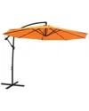 Sunnydaze Offset Umbrella In Orange