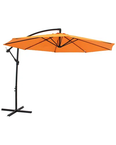 Sunnydaze Offset Umbrella In Orange