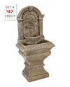 Sunnydaze 51"h Electric Polyresin Ornate Lavello Outdoor Water Fountain In Brown