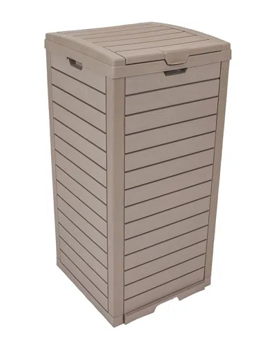 Sunnydaze Outdoor 39-gallon Trash Can In Neutral