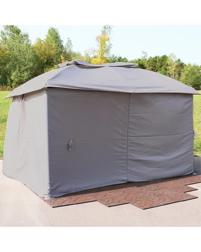 Sunnydaze Outdoor 4pc Fabric Sidewall Set For 10x10ft Gazebo In Blue