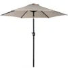 Sunnydaze Outdoor Aluminum Patio Table Umbrella With Polyester Canopy And Tilt And Crank Shade Control - 7.5'