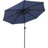 Sunnydaze Outdoor Aluminum Patio Umbrella With Fade-resistant Canopy And Auto Tilt And Crank - 9'