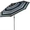 Sunnydaze 9' Aluminum Outdoor Solar Led Lighted Umbrella W/tilt