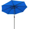 Sunnydaze Outdoor Aluminum Solution-dyed Sunbrella Patio Umbrella With Auto Tilt And Crank - 9'