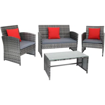 Sunnydaze Ardfield 4pc Patio Set In Grey