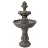 Sunnydaze 2 Tier Pineapple Solar Outdoor Water Fountain With Battery