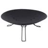 Sunnydaze Outdoor Camping Backyard Steel Round Classic Ebony Raised Fire Pit Bowl With 3 Folding Legs - Black 