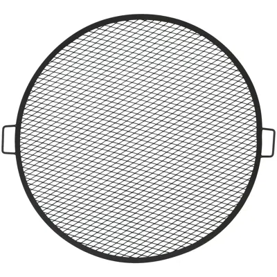 Sunnydaze Outdoor Camping Or Backyard Heavy-duty Steel Round X-marks Fire Pit Cooking Grilling Grate - 37.5"