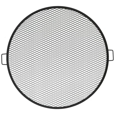 Sunnydaze Outdoor Camping Or Backyard Heavy-duty Steel Round X-marks Fire Pit Cooking Grilling Grate - 40"