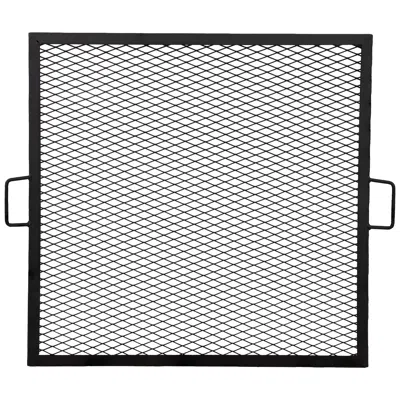 Sunnydaze Outdoor Camping Or Backyard Heavy-duty Steel Square X-marks Fire Pit Cooking Grilling Grate - 40"