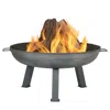 Sunnydaze 30in Fire Pit Cast Iron With Steel Finish Wood-burning Fire Bowl