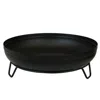 Sunnydaze Outdoor Camping Or Backyard Steel With Heat-resistant Finish Fire Pit Bowl On Stand - 23" - Black