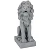 Sunnydaze Outdoor Concrete Noble Beast Sitting Lion Patio Lawn And Garden Decorative Sculpture - 30"