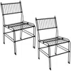 Sunnydaze Outdoor Furniture Steel Wire Dining Chairs - Black - 2pc