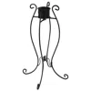 Sunnydaze Outdoor Graceful Curved Steel Gazing Globe Stand - 18.25" - Black