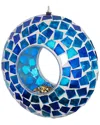 Sunnydaze Outdoor Hanging Bird Feeder Blue Mosaic In Blue