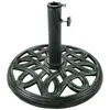 Sunnydaze Outdoor Heavy-duty Cast Iron Decorative Design Patio Yard Round Umbrella Base Stand - 17" - Green
