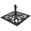 Sunnydaze Outdoor Heavy-duty Cast Iron Decorative Imperial Geometric Design Square Patio Umbrella Base - 16" -