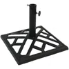 Sunnydaze Outdoor Heavy-duty Cast Iron Decorative Modern Geometric Design Patio Yard Square Umbrella Base Stan