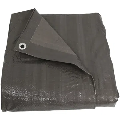 Sunnydaze Outdoor Heavy-duty Multi-purpose Plastic Reversible Protective Tarp Cover - 16' X 20' - Dark Gray