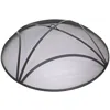 Sunnydaze Outdoor Heavy-duty Reinforced Steel Round Fire Pit Spark Screen With Ring Handle - 36" - Black
