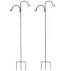 Shop Sunnydaze Outdoor Heavy-duty Steel Hanging Bird Feeder Plant Double Shepherd Hooks - Black - 2pk