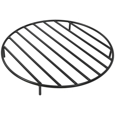 Sunnydaze Outdoor Heavy-duty Steel With High-temperature Finish Round Fire Pit Firewood Log Grate - 24" - Blac