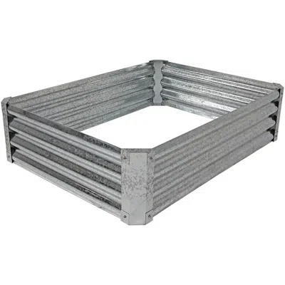 Sunnydaze Outdoor Lawn And Garden Galvanized Steel Rectangle Raised Vegetable Garden Or Flower Bed Planter Kit