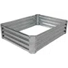 Sunnydaze Outdoor Lawn And Garden Galvanized Steel Rectangle Raised Vegetable Garden Or Flower Bed Planter Kit