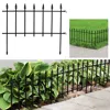 Sunnydaze Outdoor Lawn And Garden Metal Roman Style Decorative Border Fence Panel Set - 36' - Black - 20pk