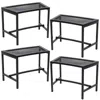 Sunnydaze Outdoor Lightweight And Portable Metal Patio Side End Table Or Backless Bench Seat With Mesh Top - 2