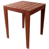 Shop Sunnydaze Outdoor Meranti Wood With Mahogany Teak Oil Finish Square Wooden Patio Table - 23.75" - Brown