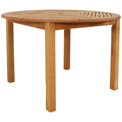 Sunnydaze Meranti Wood Outdoor Patio Dining Table In Brown