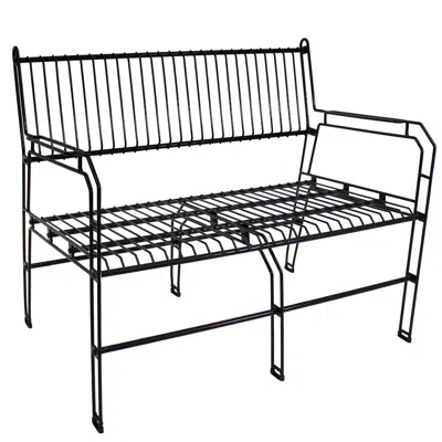 Sunnydaze Indoor/outdoor Wire Bench In Black