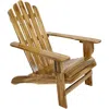 Sunnydaze Adirondack Chair Rustic Wood Design Outdoor Seat