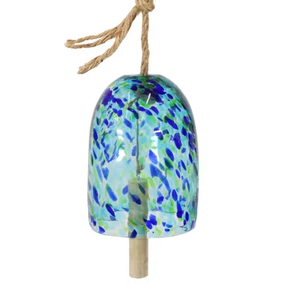 Sunnydaze Outdoor Natural Melody Glass Wind Bell Chime In Blue