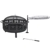 Sunnydaze Outdoor Portable Camping Or Backyard Steel Large All Star Fire Pit Bowl With Spark Screen And Cookin