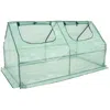 Sunnydaze Outdoor Portable Plant Shelter Mini Greenhouse With Double Zipper Doors And Cover - Green