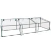 Sunnydaze Outdoor Portable Slanted Top Plant Shelter Mini Cloche Greenhouse With Zipper Doors - Clear