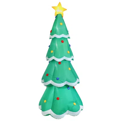 Sunnydaze Outdoor Pre-lit Towering Christmas Tree Inflatable Yard Decoration - 9.5' - Green
