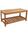 Sunnydaze Outdoor Rectangular Accent Coffee Table