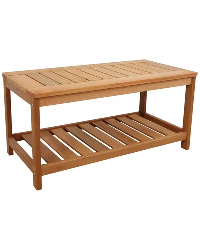 Sunnydaze Outdoor Rectangular Accent Coffee Table