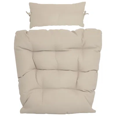 SUNNYDAZE OUTDOOR REPLACEMENT CAROLINE HANGING EGG CHAIR CUSHION AND HEADREST PILLOW SET - 2PC