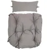 SUNNYDAZE OUTDOOR REPLACEMENT DANIELLE HANGING EGG CHAIR CUSHION AND HEADREST PILLOW SET - 2PC