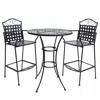 Sunnydaze Outdoor Black Scrolling Wrought Iron Bar