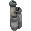 Sunnydaze Outdoor Solar Powered Polyresin Tiered Cascading Cups Water Fountain With Battery Backup - 31.25"