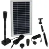 Sunnydaze Outdoor Solar Powered Water Pump And Panel Bird Bath Fountain Kit With Battery Pack And Remote Contr