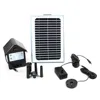 Sunnydaze Outdoor Solar Powered Water Pump And Panel Kit With Battery Pack And Led Light - 65 Gph - 78"