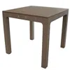 Sunnydaze Outdoor Square Polypropylene Patio Dining Table With Faux Woodgrain Top - Champagne - 29.5"
